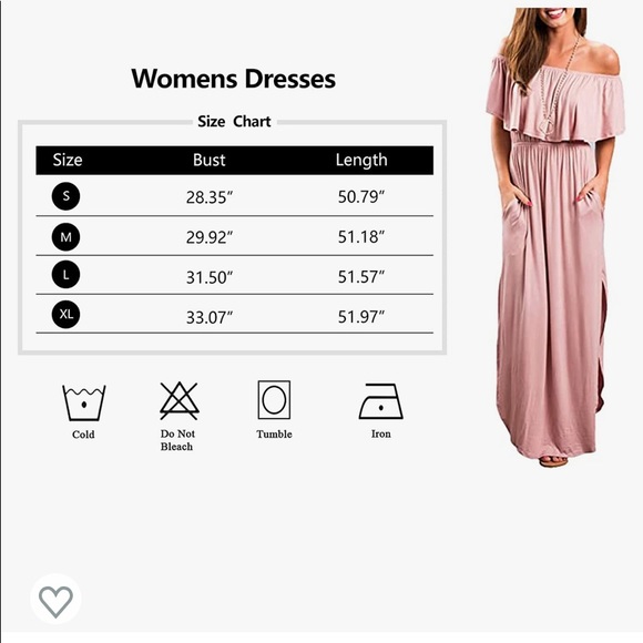 WOMENS OFF THE SHOULDER RUFFLE DRESS Size med SIDE SPLIT MAXI DRESS WITH POCKETS - Picture 12 of 14